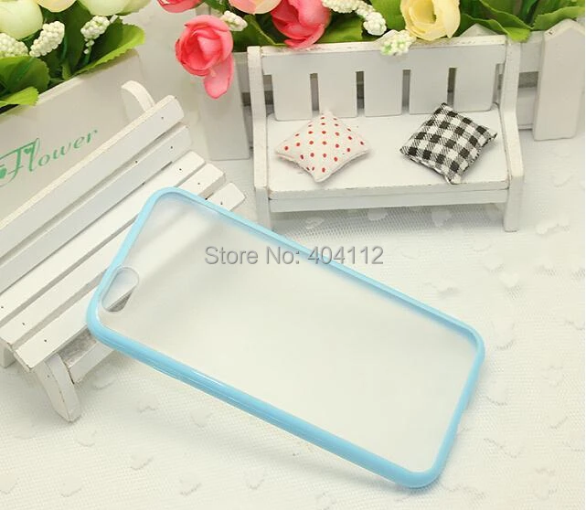 Чехол для iphone6 заморожено прозрачный мягкий тпу + пк раковина чехол iPhone6 конфеты