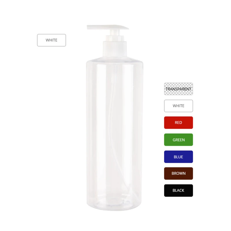 500ML Empty Multi- Colored Shamoo Bottle Clear Blue Red Amber Big Lotion Pump Container Liquid Soap 500cc Cream Bottles | Красота и