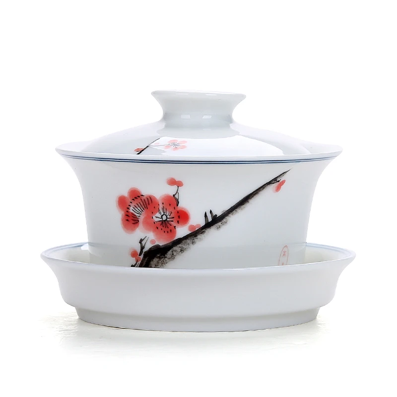 

150ml Jingdezhen Vintage Blue and White Porcelain Lotus Handpainted Coffee Tea Bowl Drinkware Making Black Tea Coffee Gaiwan