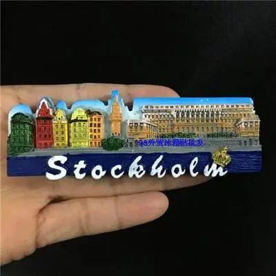 Stockholm, Швеция, туристический Мемориальный холодильник, магнит из смолы, 3d магнит-наклейка на холодильник, сувенир для путешествий, кухонные украшения для дома