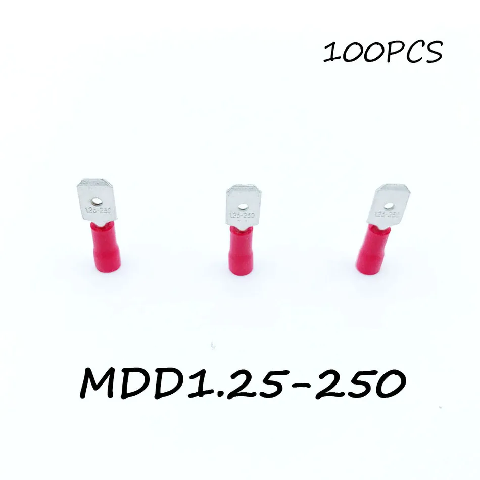 Изолированный мужской разъединитель MDD1.25 250 100 шт/уп. Красная Лопата Быстрый