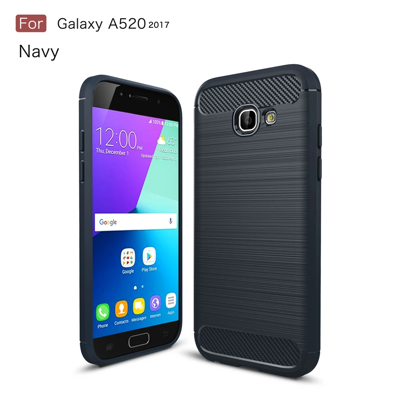 Для samsung Galaxy A5 2017 чехол Чехол из углеродного волокна для телефона мягкий TPU