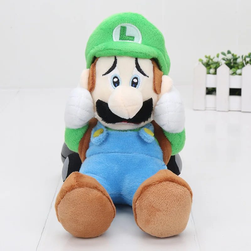 22 см Супер Марио и Луиджи Плюшевые Куклы Luigi особняк 2 плюшевые игрушки для Рождественский подарок