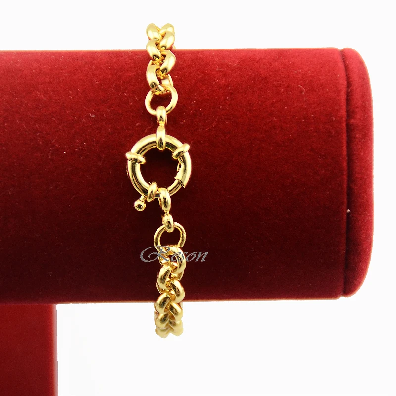 1 Набор 6 мм в ширину для мужчин и женщин Rolo набор ювелирных изделий золотой цвет