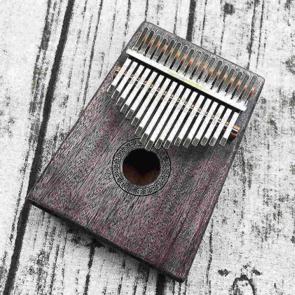 Kalimba 17 Keys «пианино для больших пальцев» уникальный синий цвет и ручная работа кривая дизайн Ретро стиль молоточек для настройки и учебная инструкция