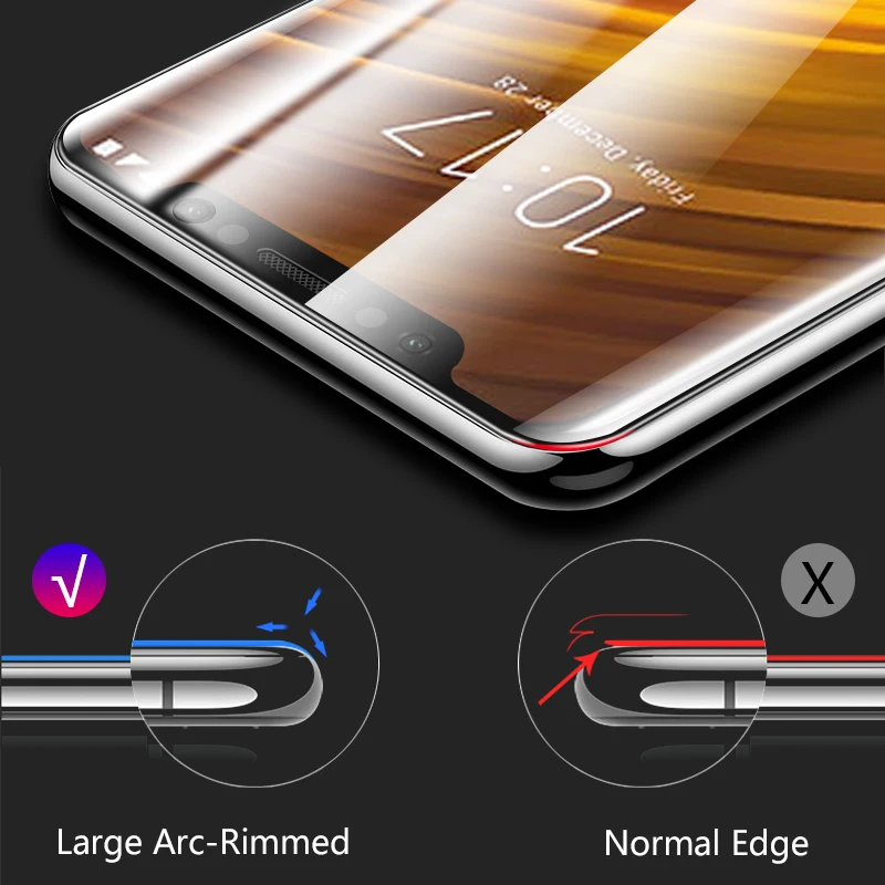 CHYI glass for xiaomi 9 screen protector pocophone f1 tempered full glue protective film mi9 strained | Мобильные телефоны и