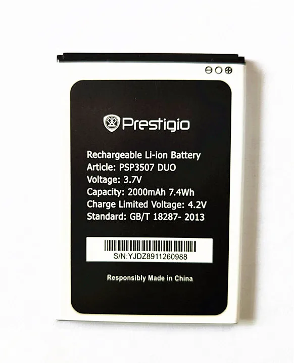 Аккумулятор AZK 2 шт./лот Новый 3 7 в 2000 мАч PSP3507 для Prestigio Wize N3 PSP3507DUO PSP 3507 аккумулятор