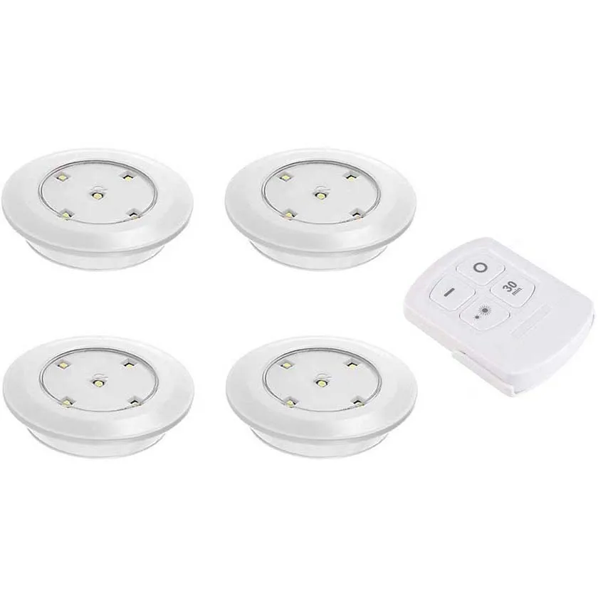 4 lamp 1 controller Портативный светодиодный беспроводной инфракрасный датчик, который крепится в Беспроводной Точечный светильник регулируемый Яркость под кабинет Кухня шкаф светильник сенсорный Сенсор настенный ночной Светильник - Цвет: 4 lamp 1 controller