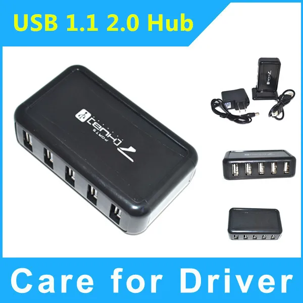 7 разъём(ов) высокоскоростной USB 2.0 адаптер w / мощность переменного тока сша разъем