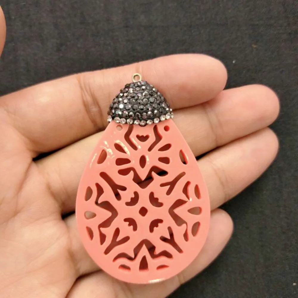 Оранжевые синие Зеленые Подвески из смолы ожерелье для изготовления ювелирных