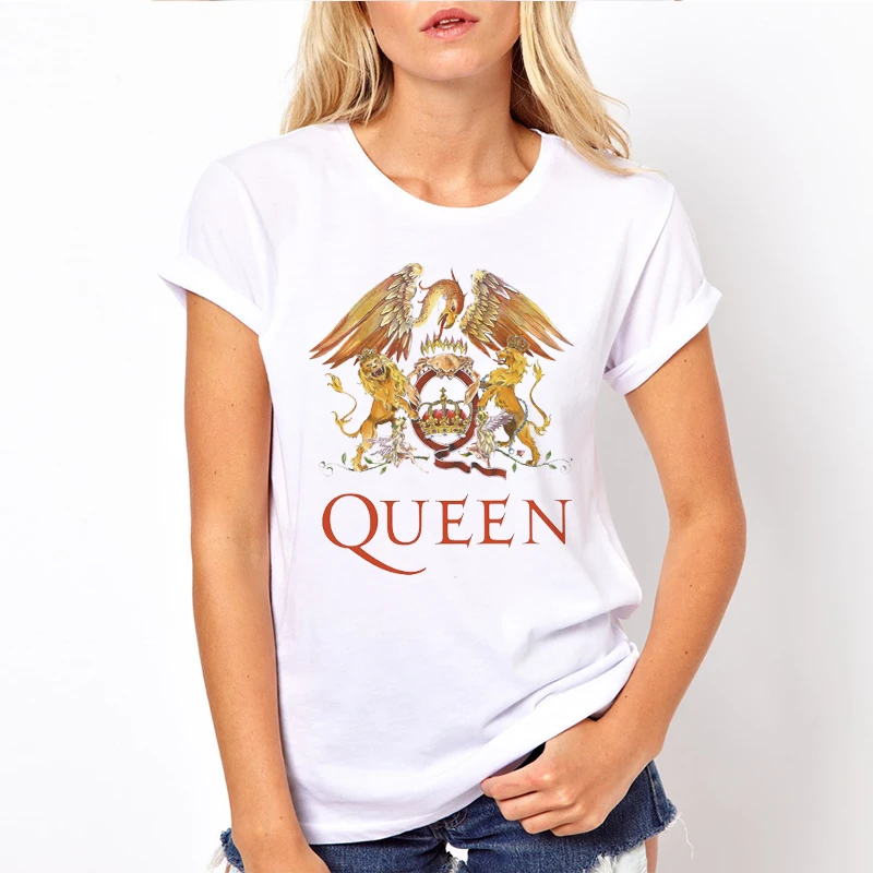 Модные мужские футболки с принтом рок группы QUEEN женская футболка хлопковые топы