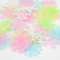 50pcs 3cm night light background wall snowflake wall patch children room bedroom fluorescent wall stickers home decor articles