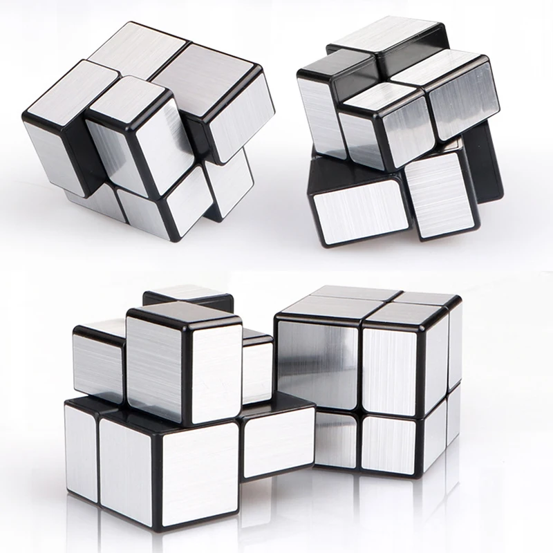 Зеркальные 2x2x2 магический куб Qiyi зеркальные блоки головоломка magico игрушки для