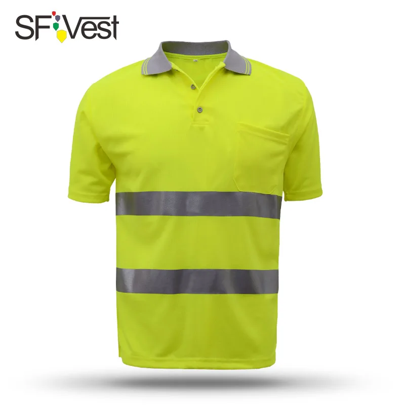Футболка Hi Viz SAFETY оранжевая Светоотражающая футболка с коротким рукавом летняя