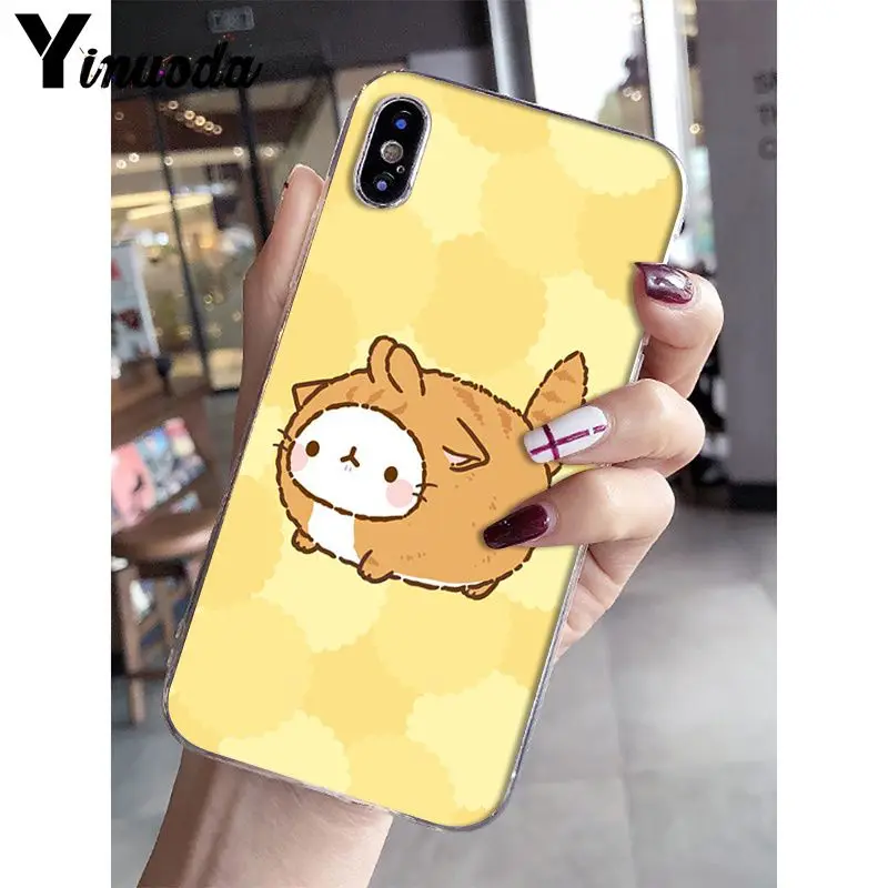 A5 Yinuoda Kawaii Molang мультфильм аниме Кот DIY рисунок чехол для телефона чехол для iPhone X XS MAX 6 6s 7 7plus 8 8Plus 5 5S SE XR - Цвет: A5