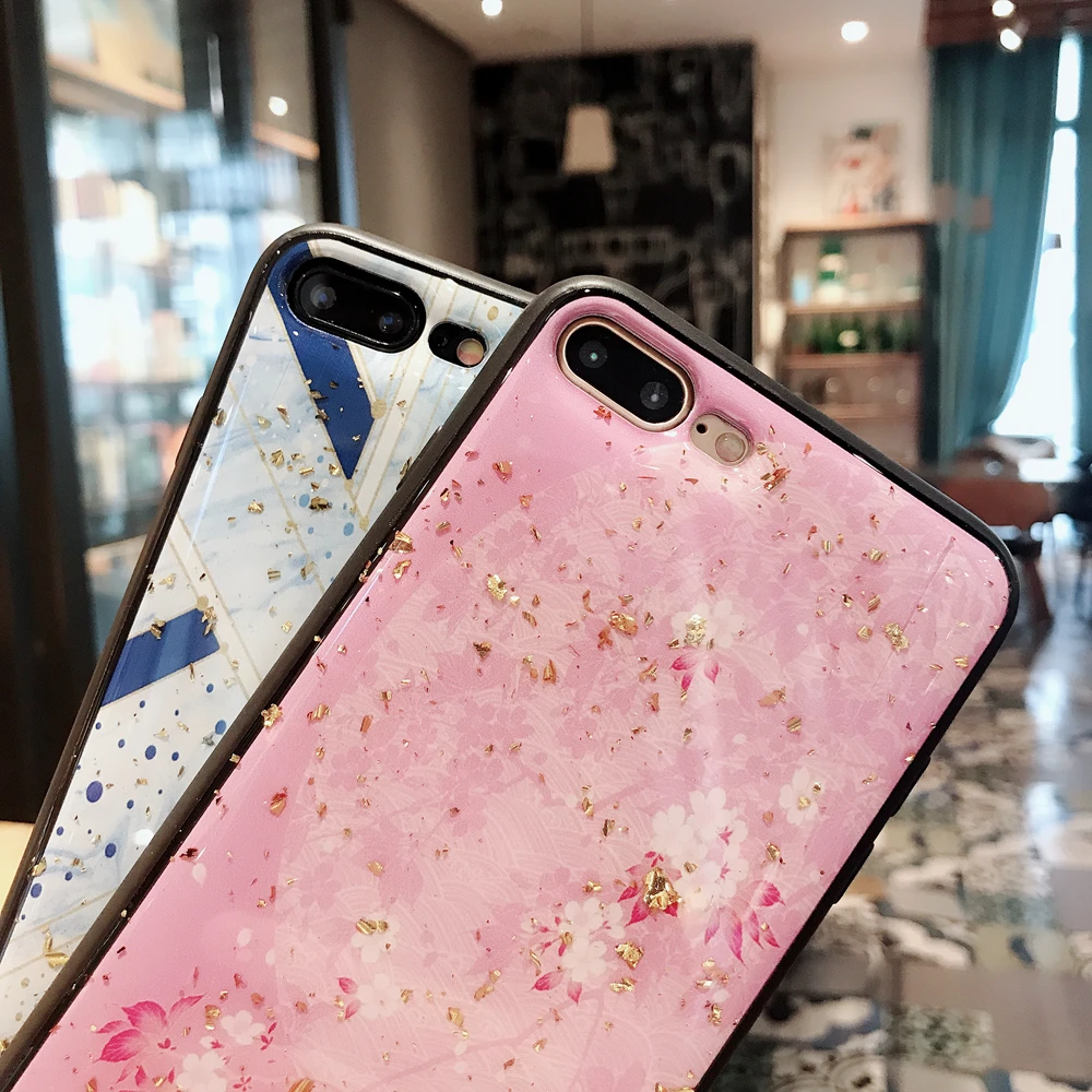 Модный Блестящий чехол для iPhone 8 7plus 6 6s Plus X XS Max XR из мягкого ТПУ с геометрическим
