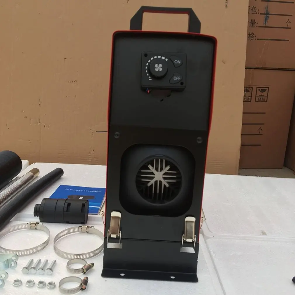 Дизельный подогреватель воздуха 5KW 12V все в 1 переключатель ручки для грузовика, дома на колесах, лодке, прицепа, вращающийся цифровой ЖК-Синий ЖК-переключатель