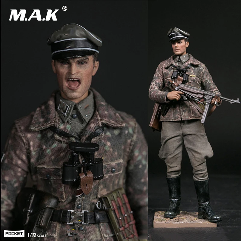 

Экшн-фигурка карманная элитная Серия 1/12 времен Второй мировой войны SS-Panzer Division Das Reich PES003 немецкая с оружием двойная голова резьба полный ком...