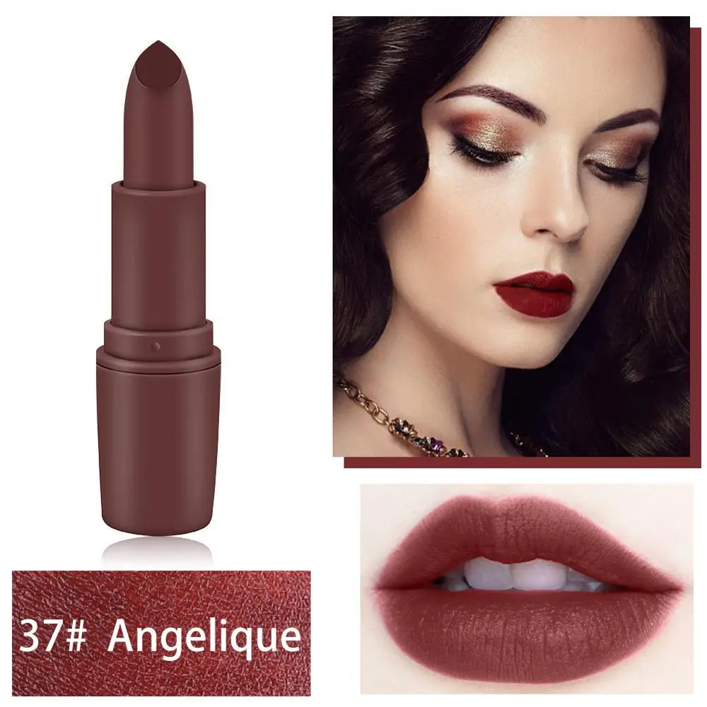 37 MISS ROSE, сексуальная, Обнаженная, красная, матовая губная помада, водостойкая, бархатная губная помада, стойкие, коричневые пигменты, макияж, легко носить, красота, губы - Цвет: 37