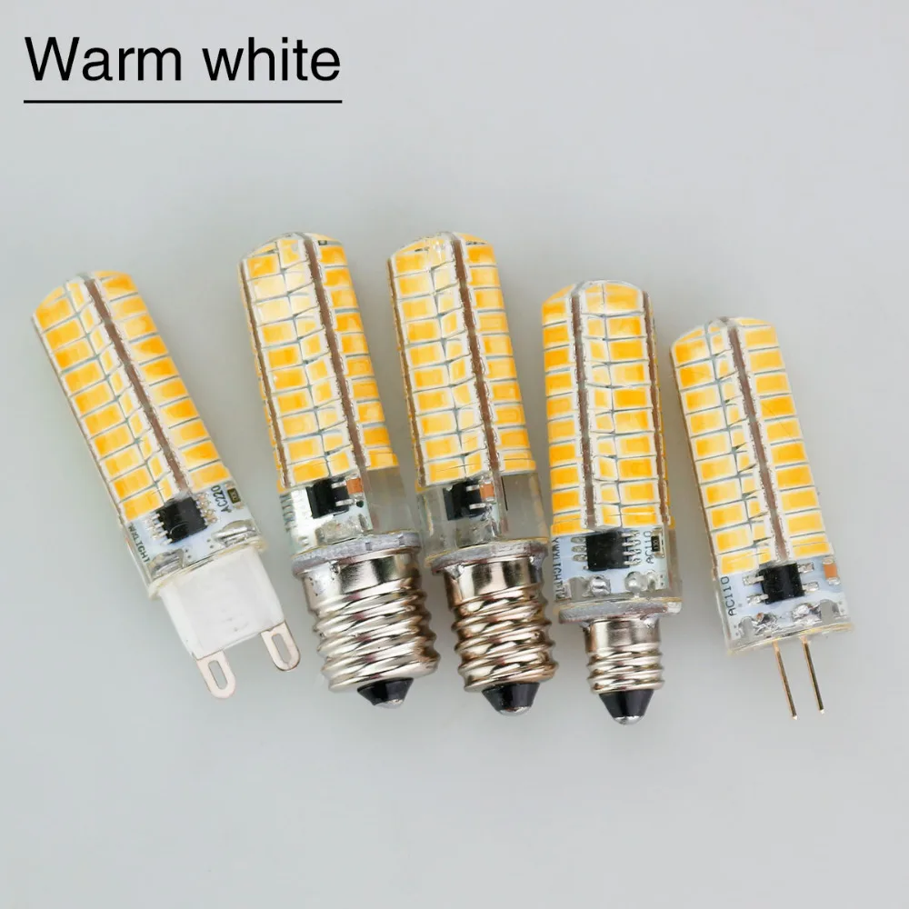 С регулируемой яркостью E11 E12 E14 E17 силиконовый светодиодный лампы 220V 110V SMD 5730 G4 G8 G9 светодиодный потолочный светильник 80 светодиодный s Точечный светильник люстра светильник для домашнего декора