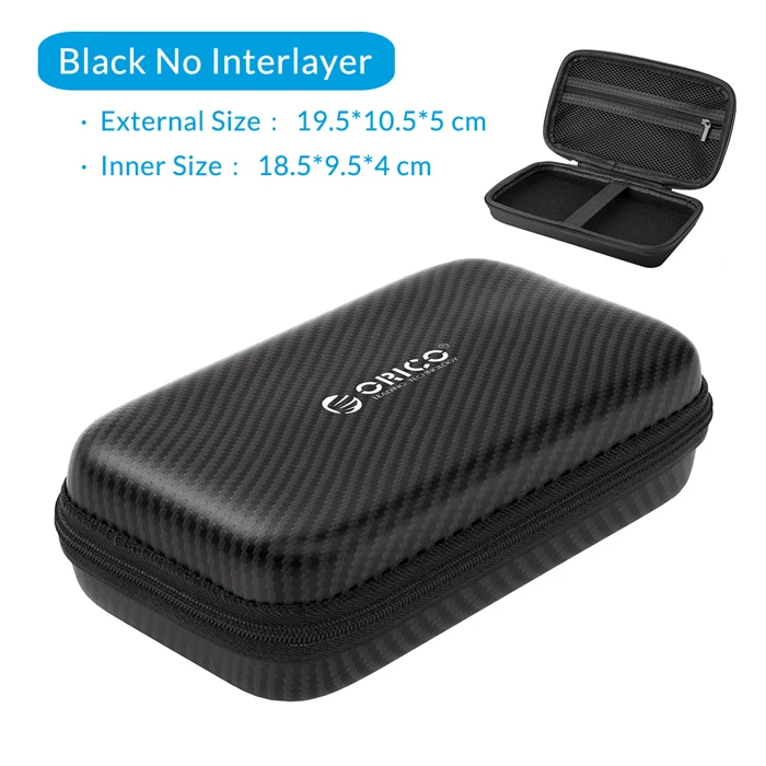Чехол ORICO HDD power Bank чехол для 2,5 жесткого диска USB кабель для внешнего хранения чехол для SSD, HDD коробка для хранения - Цвет: PH-B3-Black