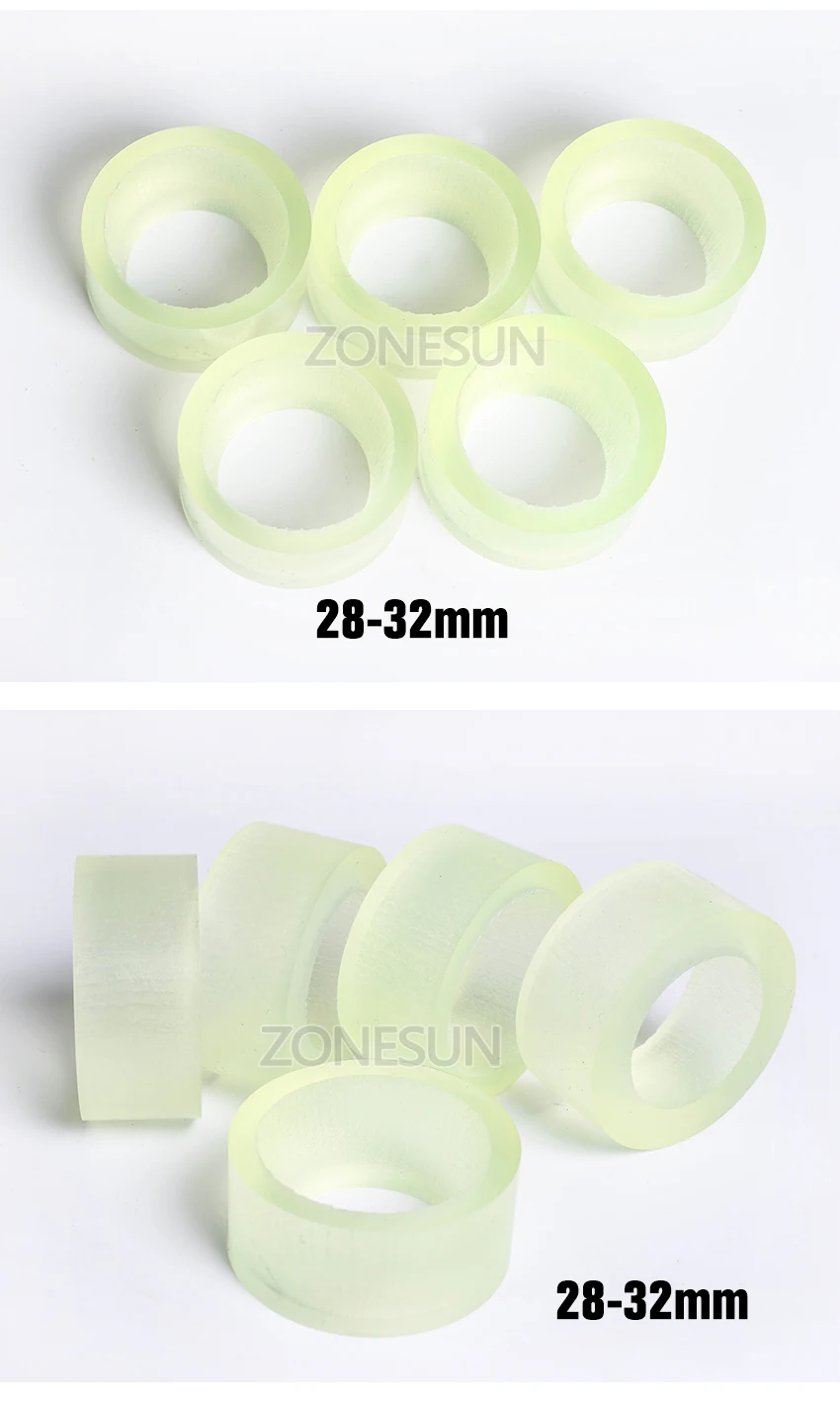 ZONESUN машина для укупорки Чак Крышка для укупорки 28-32 мм 38 мм 10-50 мм круглая пластиковая бутылка с защитным кольцом силиконовая укупорка