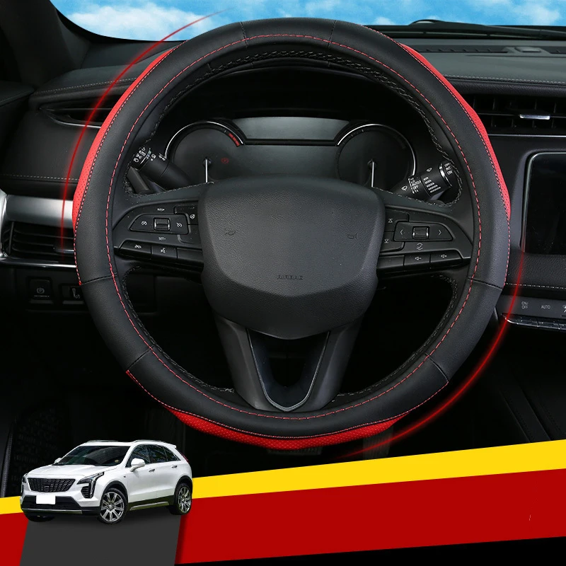 Кожаный чехол на руль кожаный ручной работы автомобильные аксессуары для Cadillac XT4