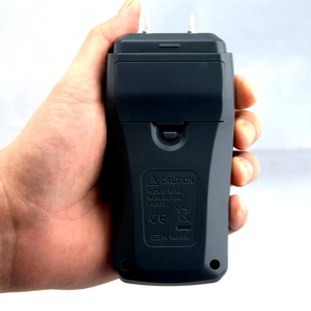 LCD 0-99.9% 2Pins Wood Industry Digital Moisture Meter Humidity Tester Timber Damp Detector Conductivity Moisture Hygrometer