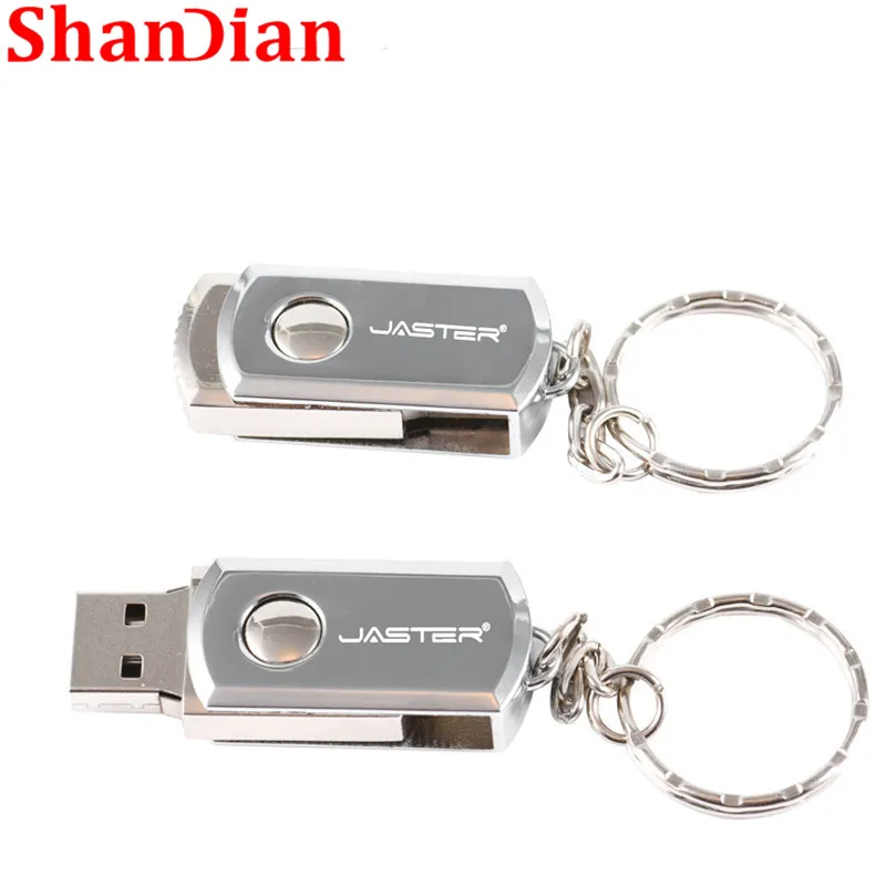 SHANDIAN USB 2 0 металлический брелок для ключей флэш накопитель 16 ГБ 32 64 128 флеш 4 Гб