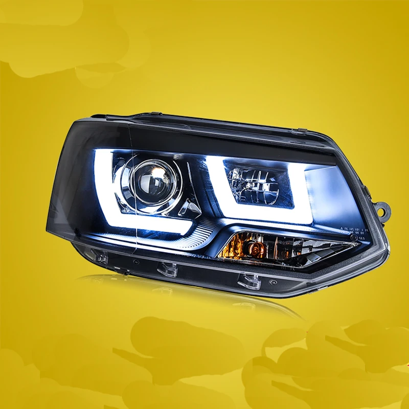 Автомобильный Стайлинг, светодиодный HID Rio, светодиодный чехол для фары, для V W Multivan T5 2012-, биксеноновые линзы ближнего света