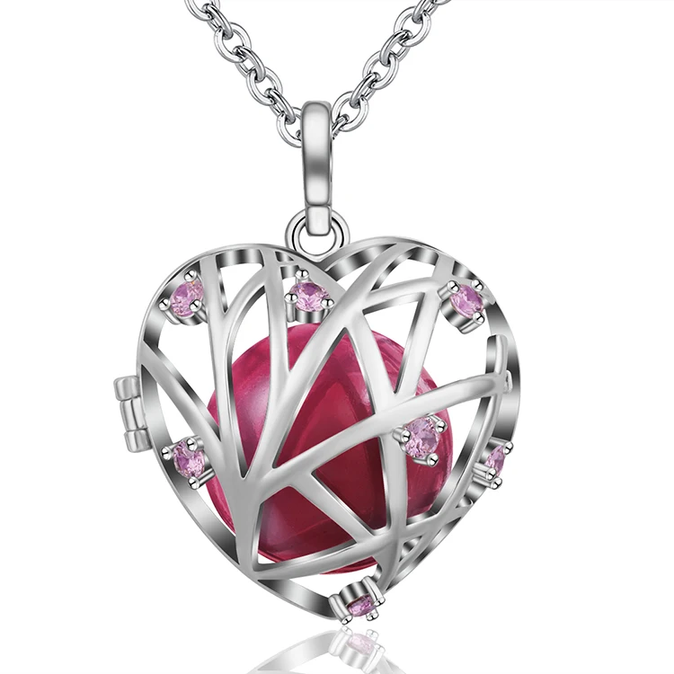 A22 EUDORA Harmony Ball Chime колье с кулоном в виде клетки медальон розовый циркон сердце кулон для беременных женщин Романтический подарок модные украшения 20 мм - Окраска металла: A22