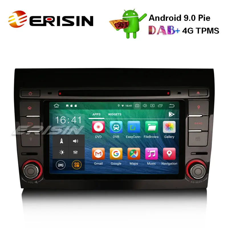 Erisin ES7971F " Android 9,0 автомобильный стерео gps Wifi SAT NAV DAB+ 4G DVR Canbus BT OBD для FIAT BRAVO