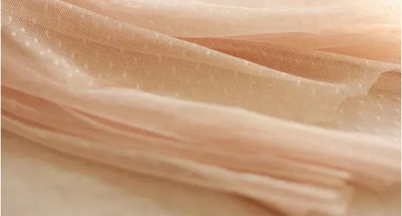 5 ярдов персиковая розовая Тюлевая ткань сетчатая в горошек | Дом и сад