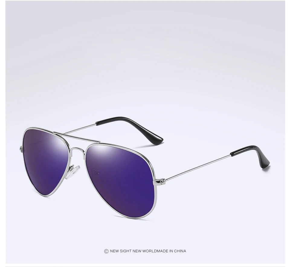 13 VCKA брендовые Классические поляризованные солнцезащитные очки Пилот для мужчин и женщин Красочные Светоотражающие линзы очки Аксессуары Ретро солнцезащитные очки UV400 - Цвет линз: 13
