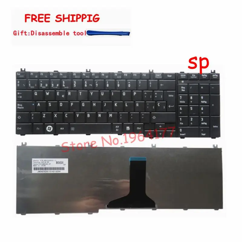 Испанская клавиатура SP Teclado для Toshiba Satellite C660D L650D L670D L750D L770 Черная|Клавиатуры