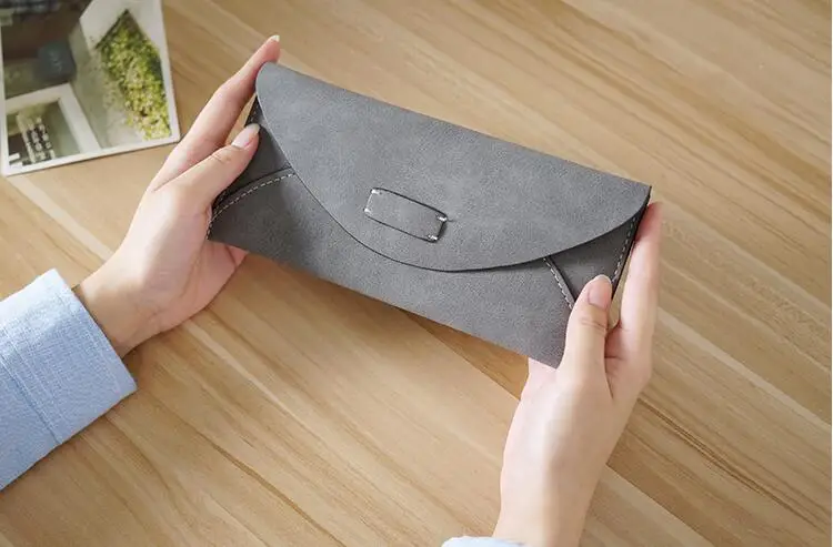 Длинный кошелек M384 Ms женский тонкий с эффектом потертости женская сумка для рук