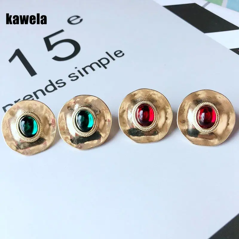 

Small Straw Hat Hammered Opal Sweet Cute Earrings Alloy Personality Jewelry