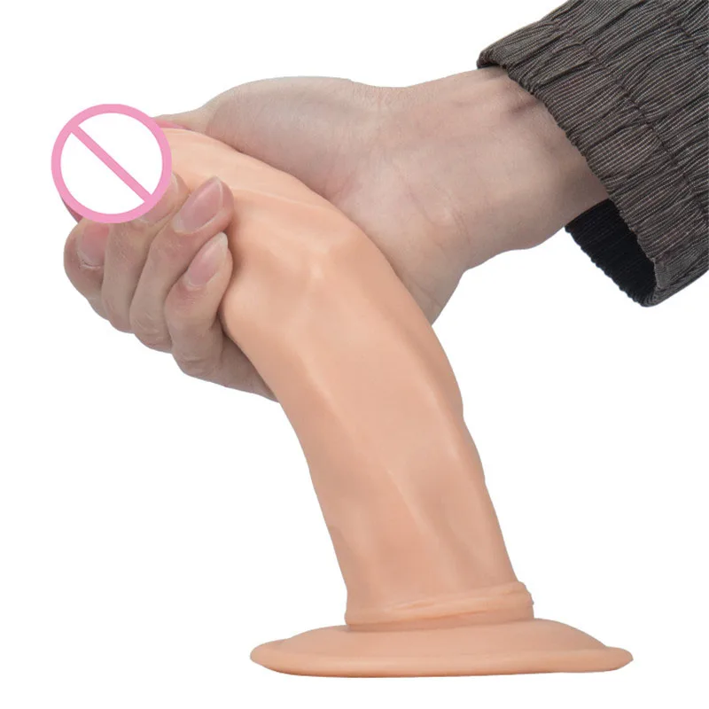 21 см длинная Супер реалистичная из мягкого силикона фаллоимитатор секс игрушки