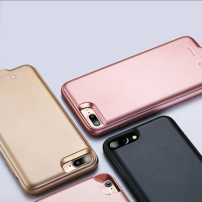 Тонкий чехол для зарядки аккумулятора 3000 мАч iPhone 8 7 6 6s Plus внешнего внешний