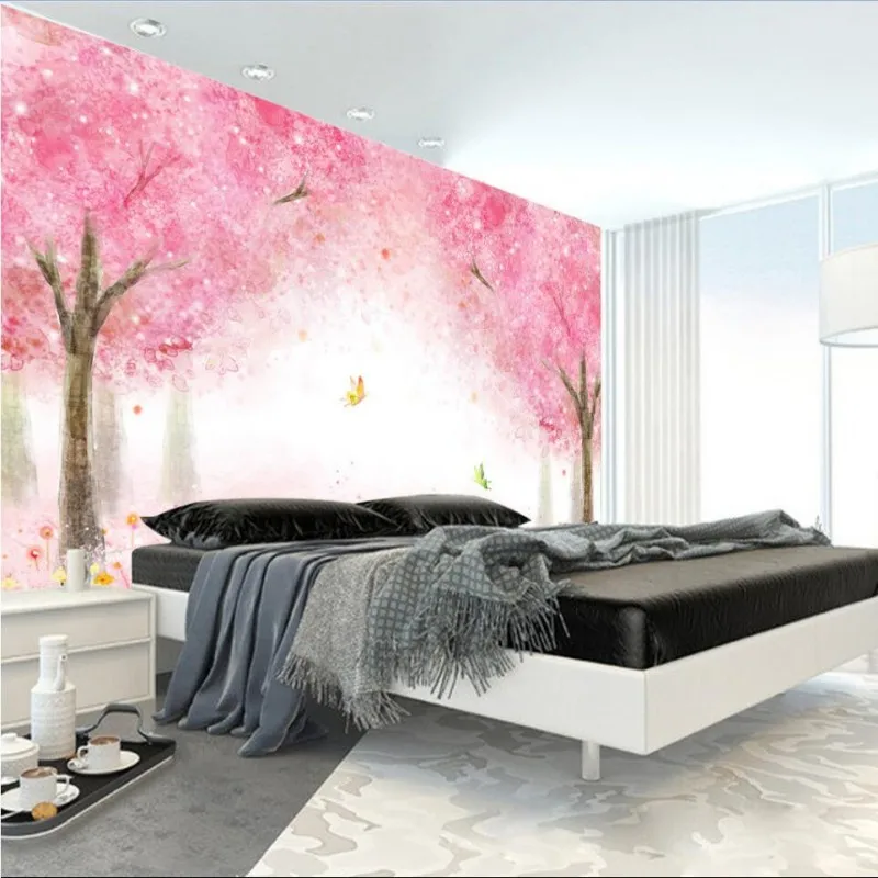 Фотообои мечта Романтика Сакура лес гостиная обои спальня декоративный фон