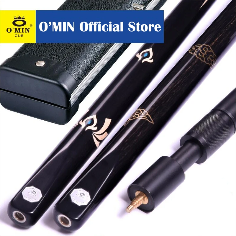 melhor Omin Min Uma Peça Snooker Cue 3/4 Peça Snooker Kit Com Caso Com Extensão Telescópica 9.8-10mm Ponta Snooker Vara Tudo Feito à Mão