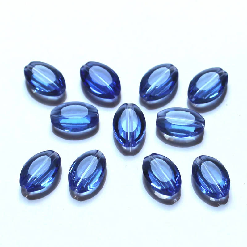 13 sapphire 100 шт/партия Синие красные белые плоские овальные бусины DIY фитинги хрустальные украшения из бусин ААА класса StreBelle бусины - Цвет: 13 sapphire