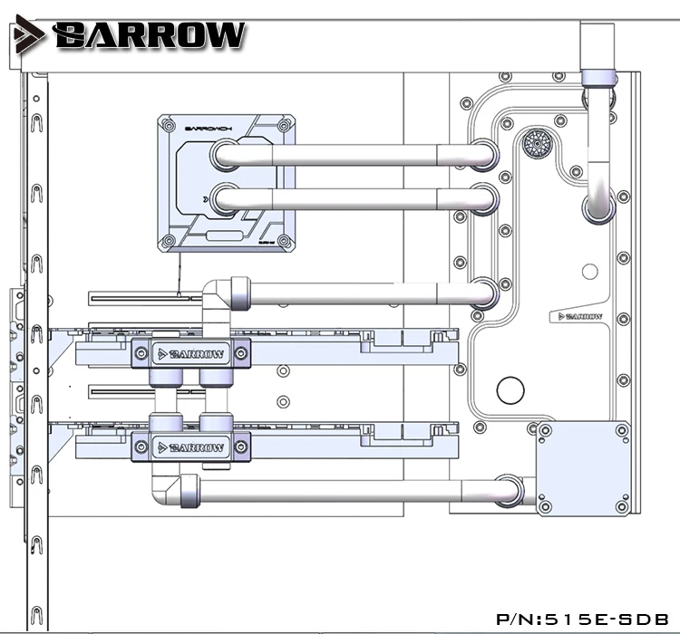 Комплект растворов Barrow для акриловой платы подходит PHANTEKS 515E/515ETG чехол процессора