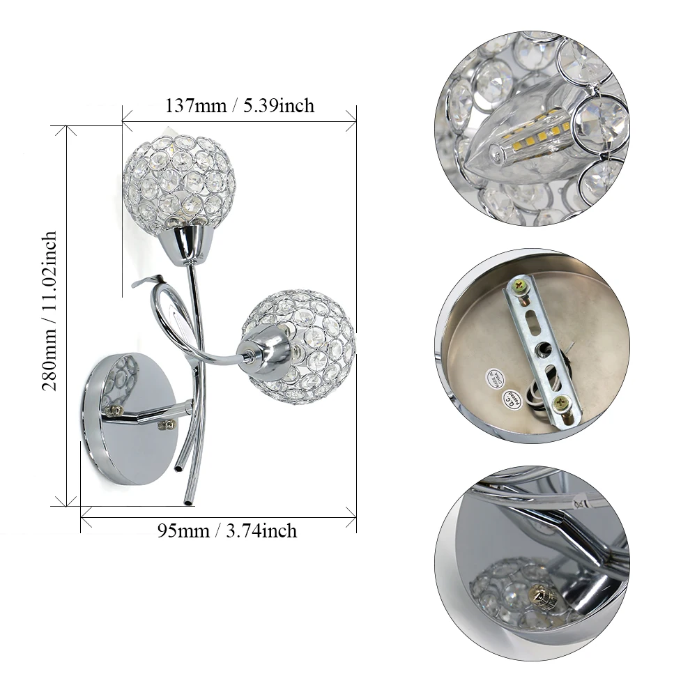 Декоративный современный настенный светильник в стиле арт деко светодиодная