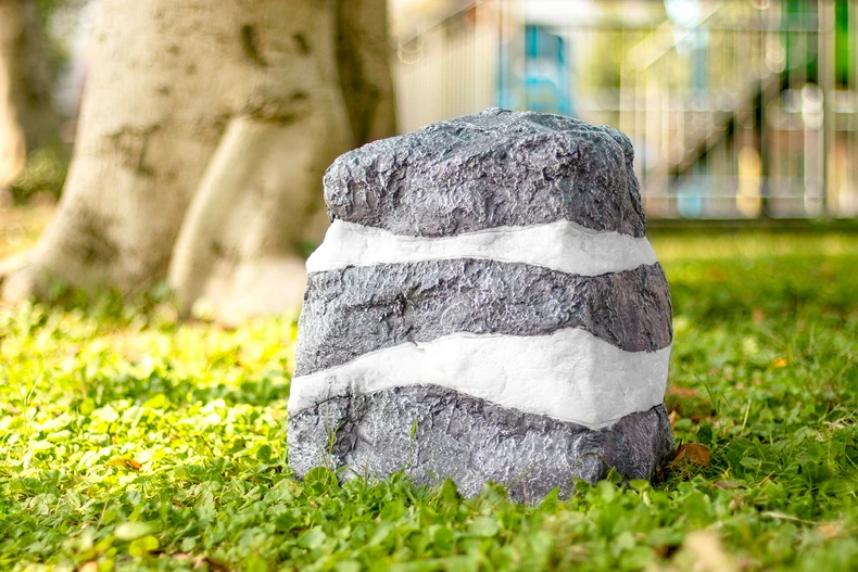 WECUS) Outdoor imitation stone lawn lamp, park imitation natural resin lamp, villa/garden light