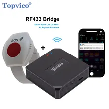 Topvico Wi-Fi кнопка паники для пожилых людей RF 433 МГц SOS Аварийная сигнализация беспроводной часы браслет пожилых людей Android IOS приложение