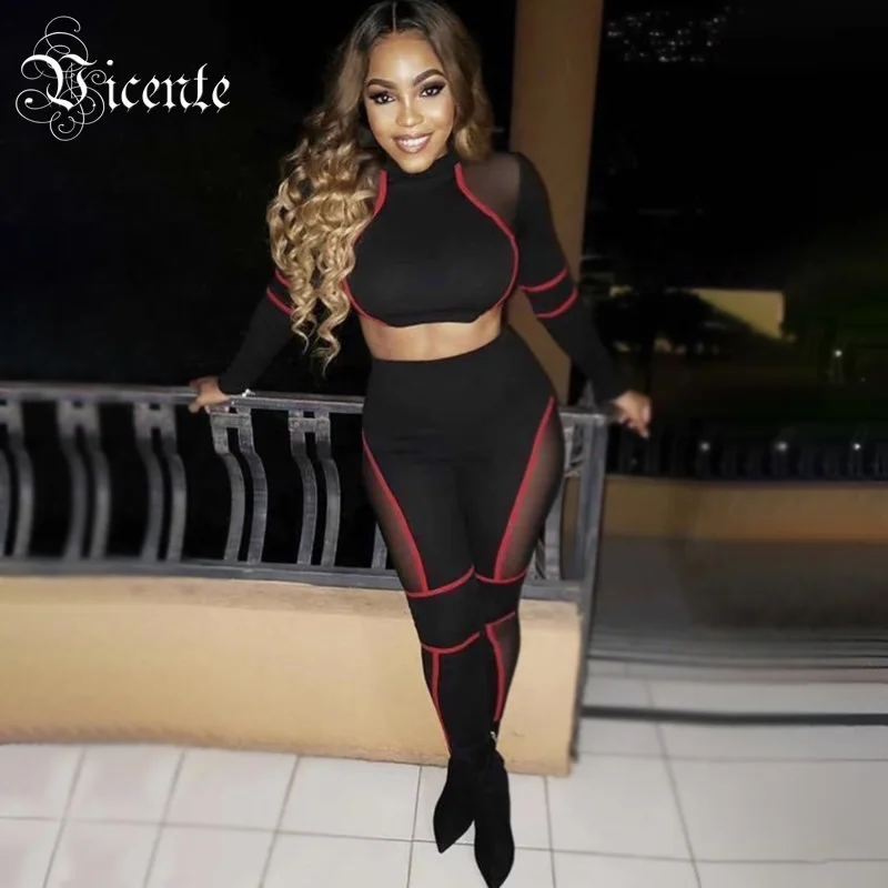 VC 2020 Новое поступление набор из двух предметов с цветными блоками сетчатый