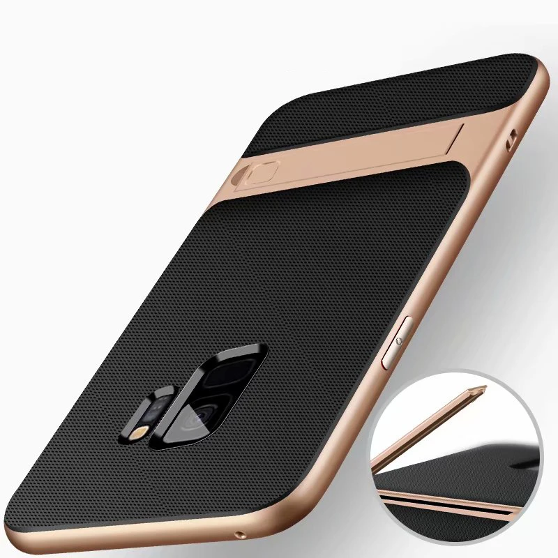 YonLinTan coque cover case For Samsung galaxy S9 S 9 / Plus s9plus Silicone covers Silicon on back Phone with holder |