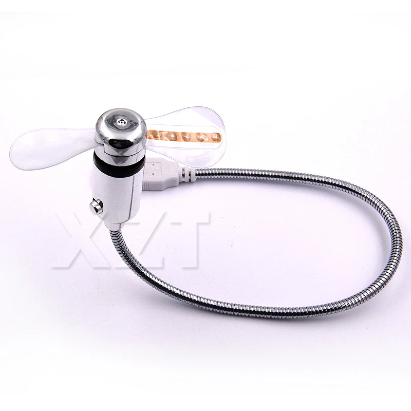 1pcs Mini USB2.0 Fan Flexible with 5 Color LED Light Switchable USB Lamp Gadget Portable for Laptop notebook desktop Adjustable |