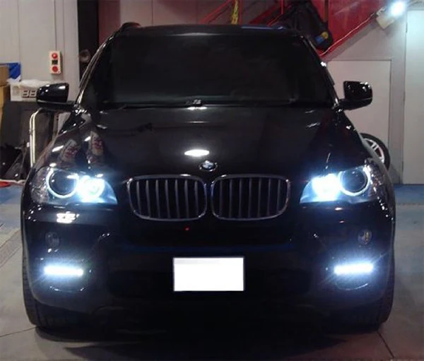 Для BMW X5 E70 07 09 светодиодный DRL Противотуманные светильник с лампой против тумана